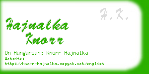 hajnalka knorr business card